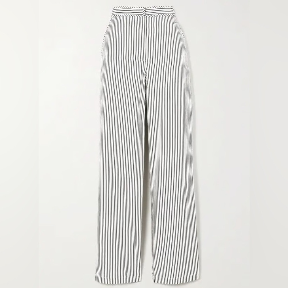 PROENZA SCHOULER WHITE LABEL - Striped Crepe Wide-Leg Pants - 8